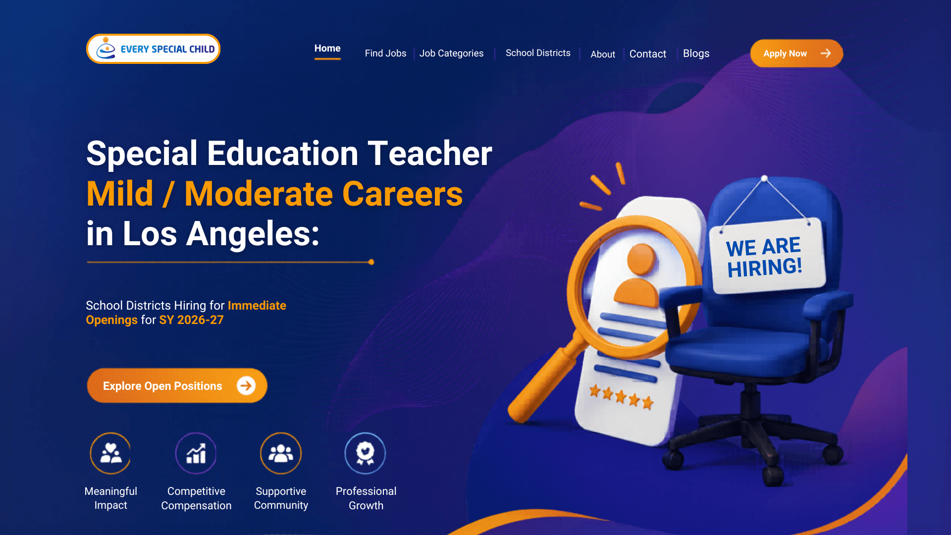 Special Education Teacher Mild / Moderate Careers in Los Angeles: School Districts Hiring for Immediate Openings for SY 2026–27